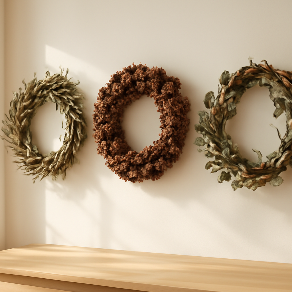 Guide d'achat pour les couronnes murales : styles et tendances – Utilisation au jardin (IA)
