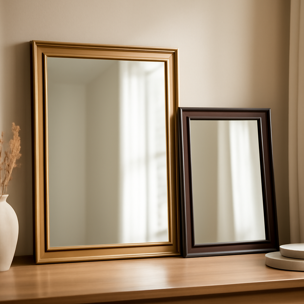 Guide d'achat des miroirs avec cadre élégants – Utilisation au jardin (IA)