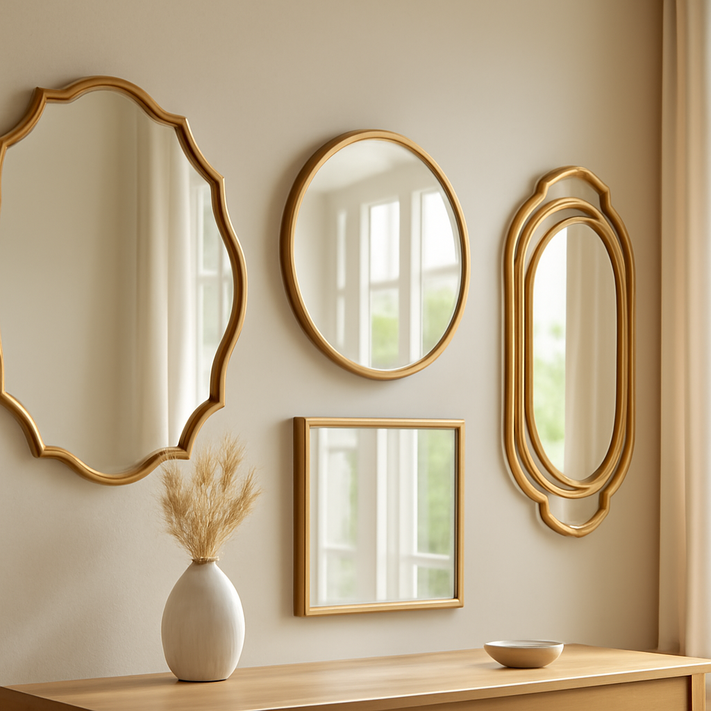 Guide d'achat des miroirs décoratifs pour votre intérieur – Utilisation au jardin (IA)