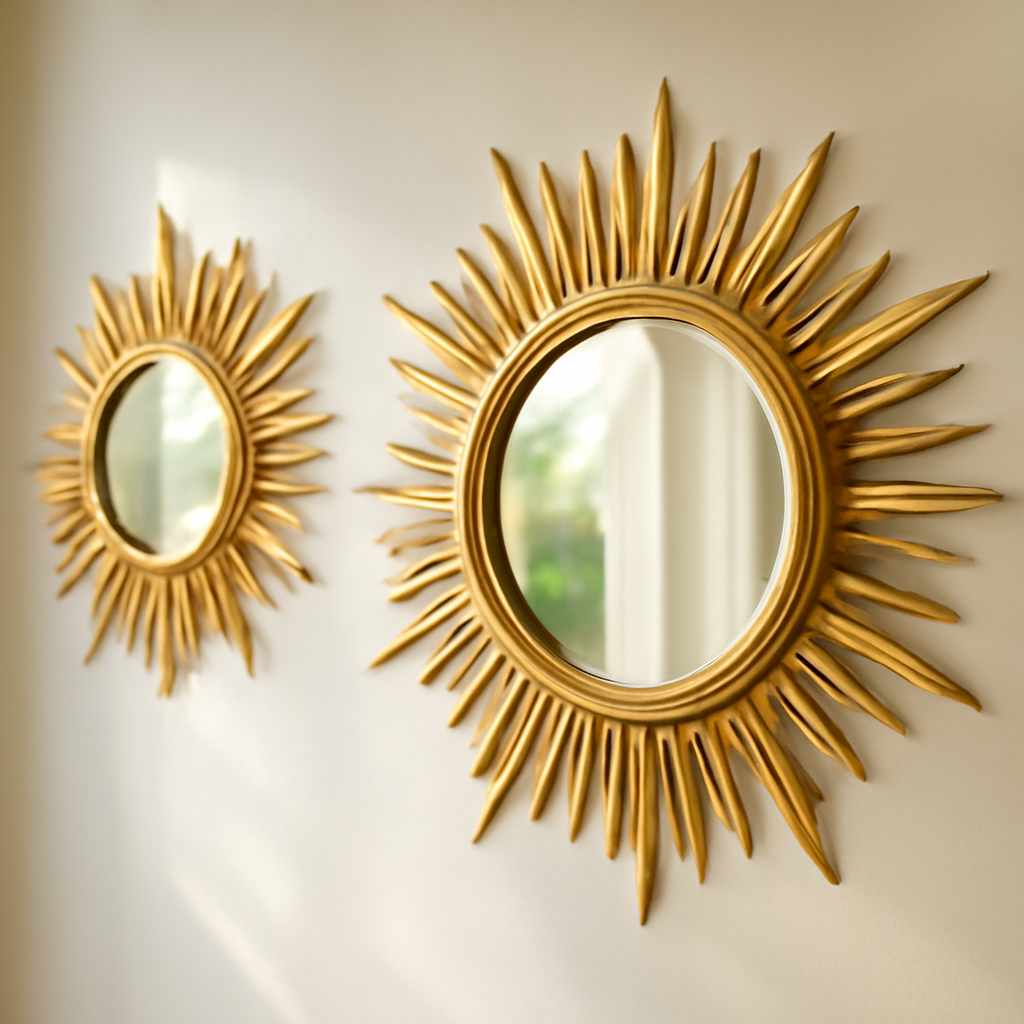 Guide d'achat des miroirs soleil pour sublimer votre déco – Utilisation au jardin (IA)